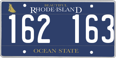RI license plate 162163