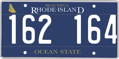 RI license plate 162164