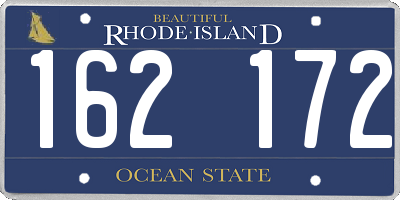 RI license plate 162172