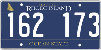 RI license plate 162173