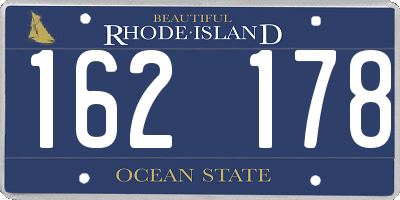 RI license plate 162178