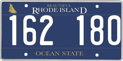 RI license plate 162180