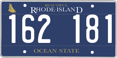 RI license plate 162181