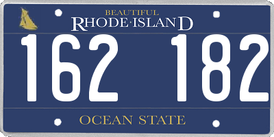 RI license plate 162182