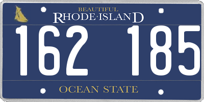 RI license plate 162185