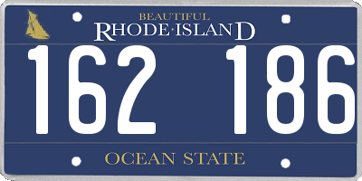 RI license plate 162186