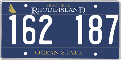 RI license plate 162187