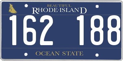 RI license plate 162188