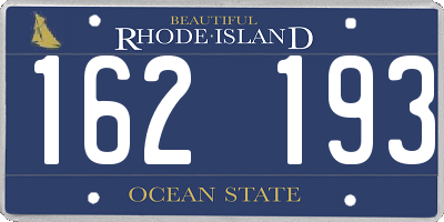 RI license plate 162193