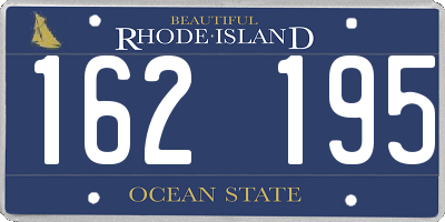 RI license plate 162195