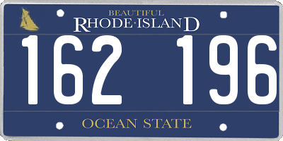 RI license plate 162196