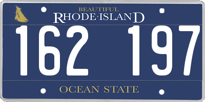 RI license plate 162197