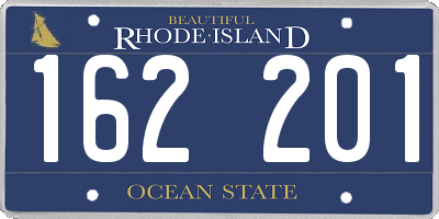 RI license plate 162201