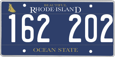 RI license plate 162202