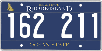 RI license plate 162211