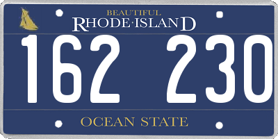 RI license plate 162230