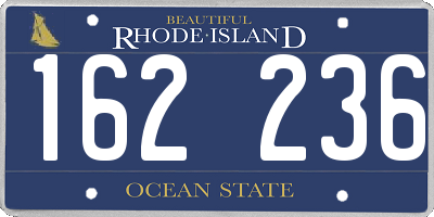 RI license plate 162236