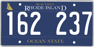 RI license plate 162237