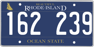 RI license plate 162239