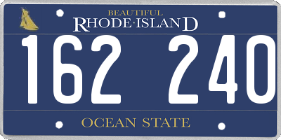 RI license plate 162240