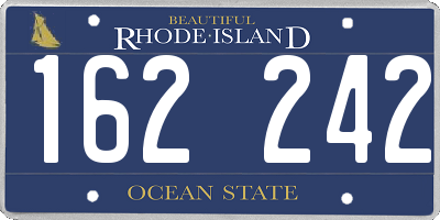 RI license plate 162242