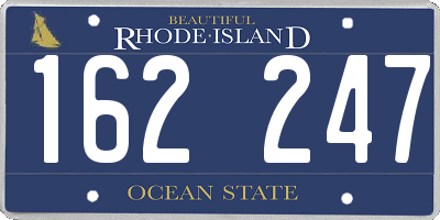 RI license plate 162247