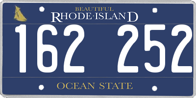 RI license plate 162252