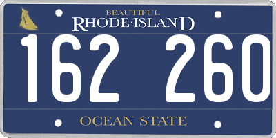 RI license plate 162260