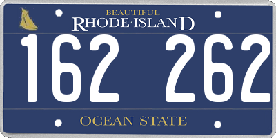 RI license plate 162262