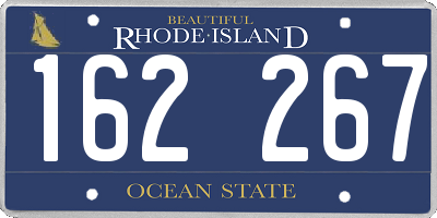 RI license plate 162267