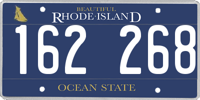 RI license plate 162268