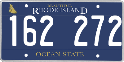 RI license plate 162272