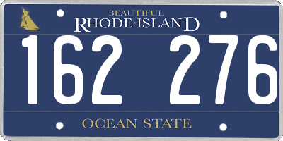 RI license plate 162276