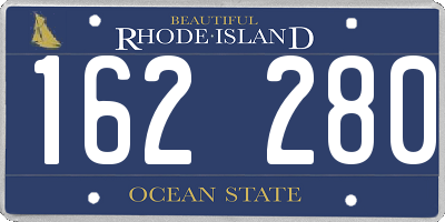 RI license plate 162280