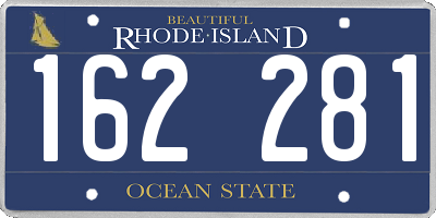 RI license plate 162281