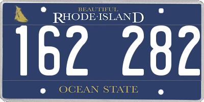 RI license plate 162282