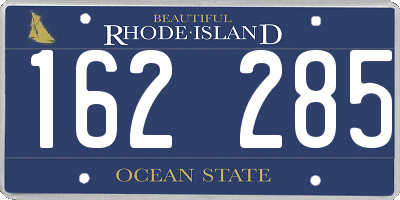 RI license plate 162285