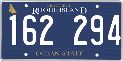 RI license plate 162294
