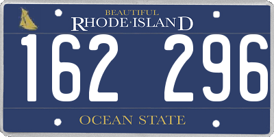 RI license plate 162296