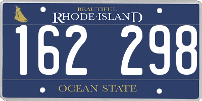 RI license plate 162298