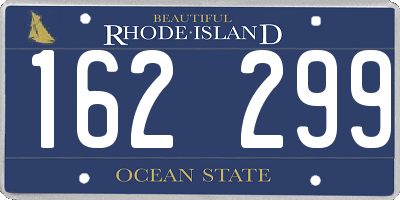 RI license plate 162299