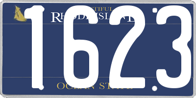 RI license plate 1623