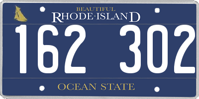 RI license plate 162302