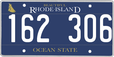 RI license plate 162306