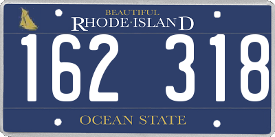 RI license plate 162318