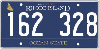 RI license plate 162328