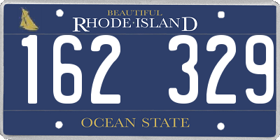 RI license plate 162329
