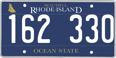 RI license plate 162330