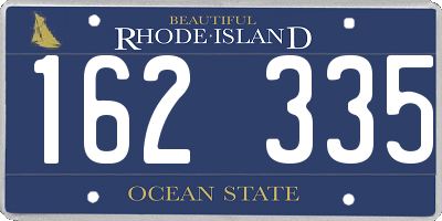 RI license plate 162335