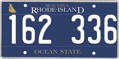 RI license plate 162336